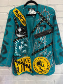 Blue and Yellow Rancid Punk Blazer - Reckless Swagger