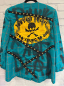 Blue and Yellow Rancid Punk Blazer - Reckless Swagger