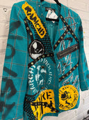Blue and Yellow Rancid Punk Blazer - Reckless Swagger