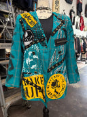 Blue and Yellow Rancid Punk Blazer - Reckless Swagger