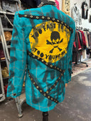 Blue and Yellow Rancid Punk Blazer - Reckless Swagger