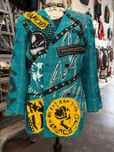 Blue and Yellow Rancid Punk Blazer - Reckless Swagger