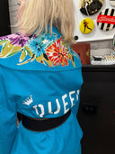 Blue Floral Punk Suit with Vintage Skirt - Upcycled Queen Edition - Reckless Swagger