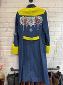 Blue Mustard Denim Steampunk Coat - Reckless Swagger