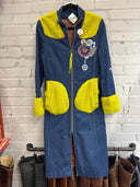 Blue Mustard Denim Steampunk Coat - Reckless Swagger