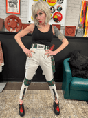 Bondage Trousers with Green Tartan Belt + Knee Panels, Suspenders & Ankle Zips - Reckless Swagger