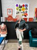 Bondage Trousers with Green Tartan Belt + Knee Panels, Suspenders & Ankle Zips - Reckless Swagger