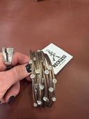 Bracelet - CZ on Leather Cuff - Reckless Swagger