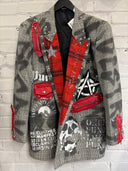 Check Pattern Punk Blazer - Reckless Swagger