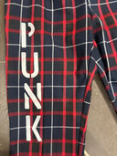 Checkered Bondage Trousers with Belt Straps - Punk Rock Pants - Reckless Swagger