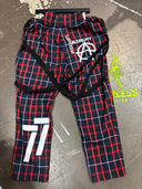 Checkered Bondage Trousers with Belt Straps - Punk Rock Pants - Reckless Swagger