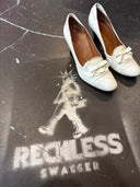 Chie Mihara White Heel Wing Tip - Reckless Swagger