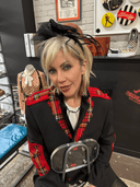 Classic Black Tuxedo Jacket – Reworked with Red Tartan & Epaulettes - Reckless Swagger