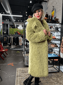 Classic Punk Rock Green Shaggy Coat - Reckless Swagger