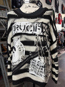 Crucifix B/W Striped Buckle - Reckless Swagger