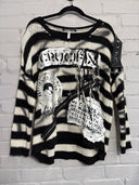 Crucifix B/W Striped Buckle - Reckless Swagger
