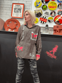 "Cruel World" Semi - Sheer Punk Overshirt – Hand Painted Details | Reworked - Reckless Swagger