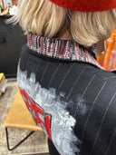 David Bowie Rebel Rebel Embellished Jacket - Upcycled Deconstructed Design - Reckless Swagger