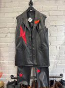 David Bowie Ziggy Faux Leather Vest + Pants Suit - Reckless Swagger