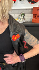 David Bowie Ziggy Faux Leather Vest + Pants Suit with Lightning Bolt & Star Patches | One of a Kind - Reckless Swagger
