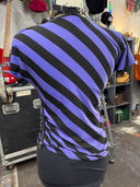 Diagonal Purple Skull Blouse Top - Reckless Swagger