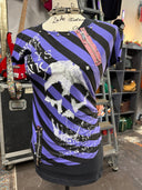 Diagonal Purple Skull Blouse Top - Reckless Swagger
