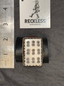 Domino White Tile Silvertone Ring - Reckless Swagger