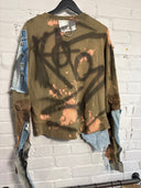 Drab FCK War Bleach Punk Top - Reckless Swagger