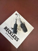 Earrings - Black Druzy (match necklace) - Reckless Swagger