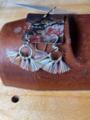 Earrings - Small rainbow tassels with silver accents - Reckless Swagger