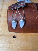 Earrings - White daggers on kidney hooks - Reckless Swagger