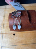 Earrings - White daggers on kidney hooks - Reckless Swagger