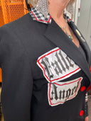 Fallen Angels Checkerboard Punk Jacket - Full Back Wings Design - Reckless Swagger