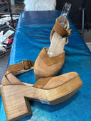 Free People Nubuck Suede Snake Print Clog - Reckless Swagger
