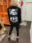 Gingham Checkered Collar Marilyn 'Stay Wild' Edgy Jacket - Punk Rock Style - Reckless Swagger