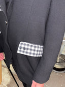 Gingham Checkered Collar Marilyn 'Stay Wild' Edgy Jacket - Punk Rock Style - Reckless Swagger