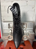 Grain Leather Black Winklepicker Boot - Reckless Swagger