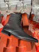 Grain Leather Black Winklepicker Boot - Reckless Swagger