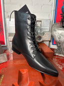 Grain Leather Black Winklepicker Boot - Reckless Swagger