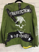 Green Checkered Zip Punk blazer - Reckless Swagger