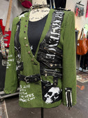 Green Checkered Zip Punk blazer - Reckless Swagger