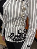 Grey & White 007 Bond Octopussy Fitted Jacket - Premium Cinema - Inspired Style - Reckless Swagger