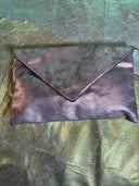 Hammered Silver Leather Clutch - Reckless Swagger