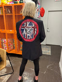 Hand - Painted Ramones Tribute Jacket - Punk Rock Collectible Art - Reckless Swagger