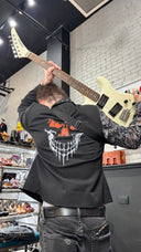 Hand - Painted Stars & Skulls Embellished Upcycled Jacket - Reckless Swagger