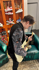 Hand - Painted Stars & Skulls Embellished Upcycled Jacket - Reckless Swagger