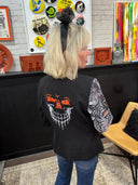 Hand - Painted Stars & Skulls Embellished Upcycled Jacket - Reckless Swagger