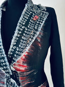Hand - Splattered Painted Artwear Jacket - Tattered Edgy Statement Piece - Reckless Swagger
