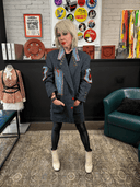 Harris Tweed & Denim Brass Jacket – Statement Heritage Punk Outerwear - Reckless Swagger