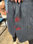 Harris Tweed & Denim Brass Jacket – Statement Heritage Punk Outerwear - Reckless Swagger